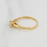 Anillo Solitario Moinsanita Diamante 25pts 1.35g / T5 3/4 Oro Amarillo 18K