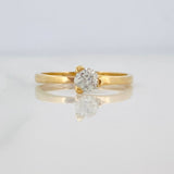 Anillo Solitario Moinsanita Diamante 25pts 1.65g / T6 3/4 Oro Amarillo 18K