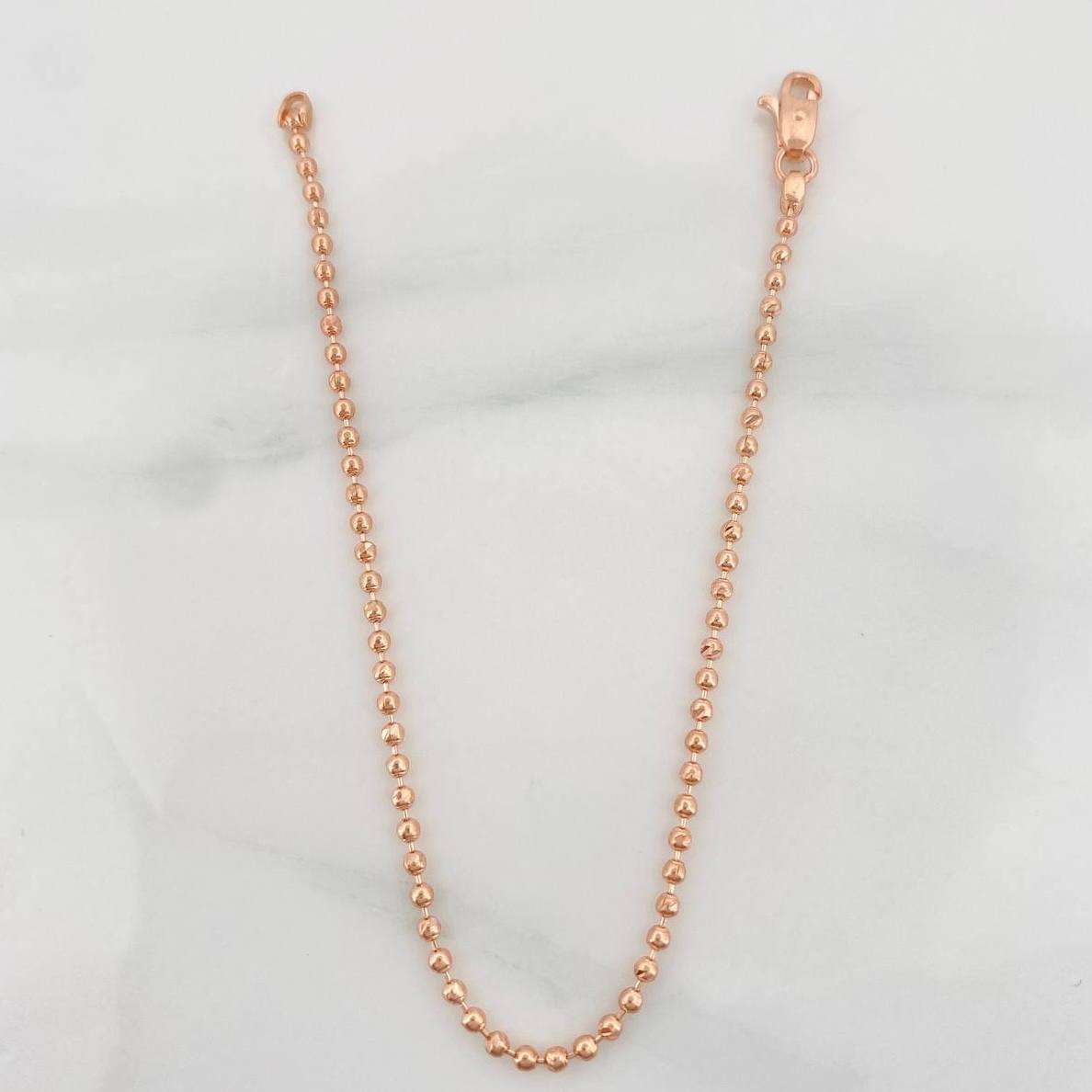Pulso Militar 2.45g / 7 in / 1.7mm Oro Rosa 18K