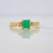 Emerald Square Ring 33pts 2.85g / T8 Yellow Gold 18K