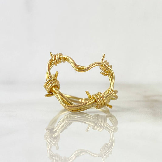 Wire Heart Ring 2.2gr / Size 4 / Yellow Gold ©