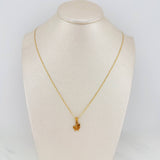 Set Cadena Escalera Plana + Dije Pajarito / 2.65gr / 19 3/4 in Tres Oros 18K