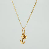 Set Flat Mariner Chain + Pendant Tres Gracias / 2.25gr / 19 3/4 in Three Golds 18K