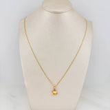 Set Flat Mariner Chain + Pendant Tres Gracias / 2.25gr / 19 3/4 in Three Golds 18K