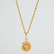 Rope Chain Set + Crown Pendant / 1.8gr / 23 1/2 in 18K Yellow Gold