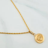 Rope Chain Set + Crown Pendant / 1.8gr / 23 1/2 in 18K Yellow Gold