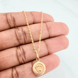 Rope Chain Set + Crown Pendant / 1.8gr / 23 1/2 in 18K Yellow Gold