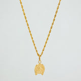 Rope Chain Set + Horse Shoe Pendant / 1.7gr / 23 3/4 in 18K Yellow Gold