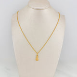 Rope Chain Set + Money Bag Pendant / 1.6gr / 23 1/2 in 18K Yellow Gold