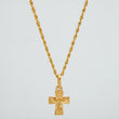 Rope Chain Set + Christ Cross Pendant / 1.75gr / 23 3/4 in 18K Yellow Gold