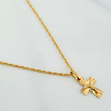Rope Chain Set + Christ Cross Pendant / 1.75gr / 23 3/4 in 18K Yellow Gold