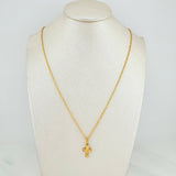 Rope Chain Set + Christ Cross Pendant / 1.75gr / 23 3/4 in 18K Yellow Gold