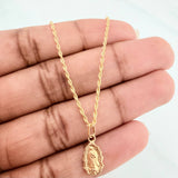 Set Rope Chain + Pendant Virgin Guadalupe / 1.5gr / 19 1/2 in Yellow Gold 18K