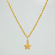Set Rope Chain + Star Pendant / 1.3gr / 19 3/4 in 18K Yellow Gold