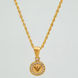 Set Rope Chain + Pendant Emporio / 1.65gr / 19 3/4 in Yellow Gold 18K