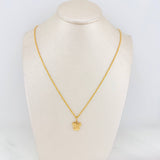 Set Rope Chain + Diamond Cut Butterfly Pendant / 1.7gr / 19 3/4 in 18K Yellow Gold