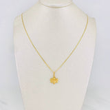 Set Cadena Escalera + Dije Abeja / 2.65gr / 19 3/4 in Oro Amarillo 18K
