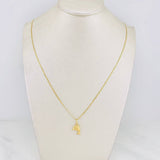 Set Flat Mariner Chain + Pendant Dolphin / 2.4gr / 19 1/2 in 18K Yellow Gold