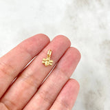 Dije Abeja 0.35gr / 1.4cm / Alas Lisas Oro Amarillo