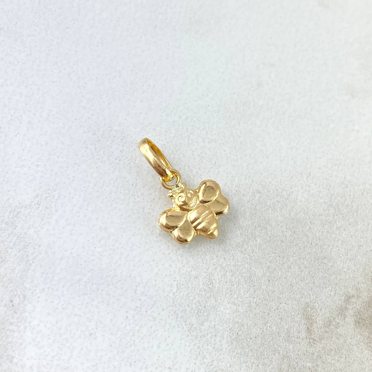 Dije Abeja 0.35gr / 1.4cm / Alas Lisas Oro Amarillo