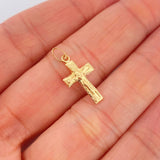Dije Cruz Cristo 0.5gr / 3/4 in / Oro Amarillo 18K $