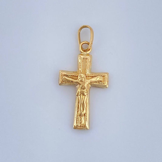Dije Cruz Cristo 0.5gr / 3/4 in / Oro Amarillo 18K $