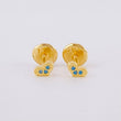 Stud Earrings Heart 0.5g / in / 1.3mm Yellow Gold 18K