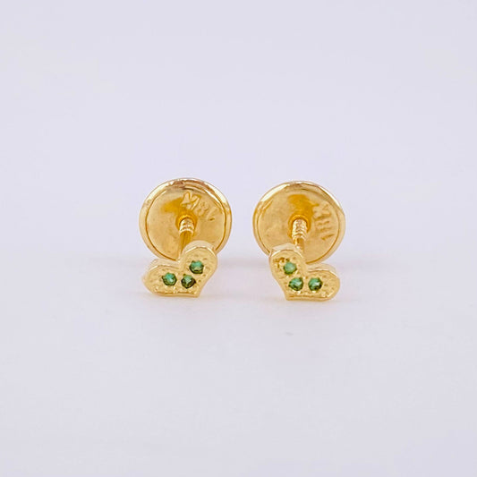 Topos Corazón 0.5g / in / 2.7mm Oro Amarillo 18K