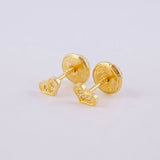 Stud Earrings Heart 0.5g / in / 2.7mm Yellow Gold 18K
