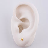 Stud Earrings Heart 0.5g / in / 1.3mm Yellow Gold 18K
