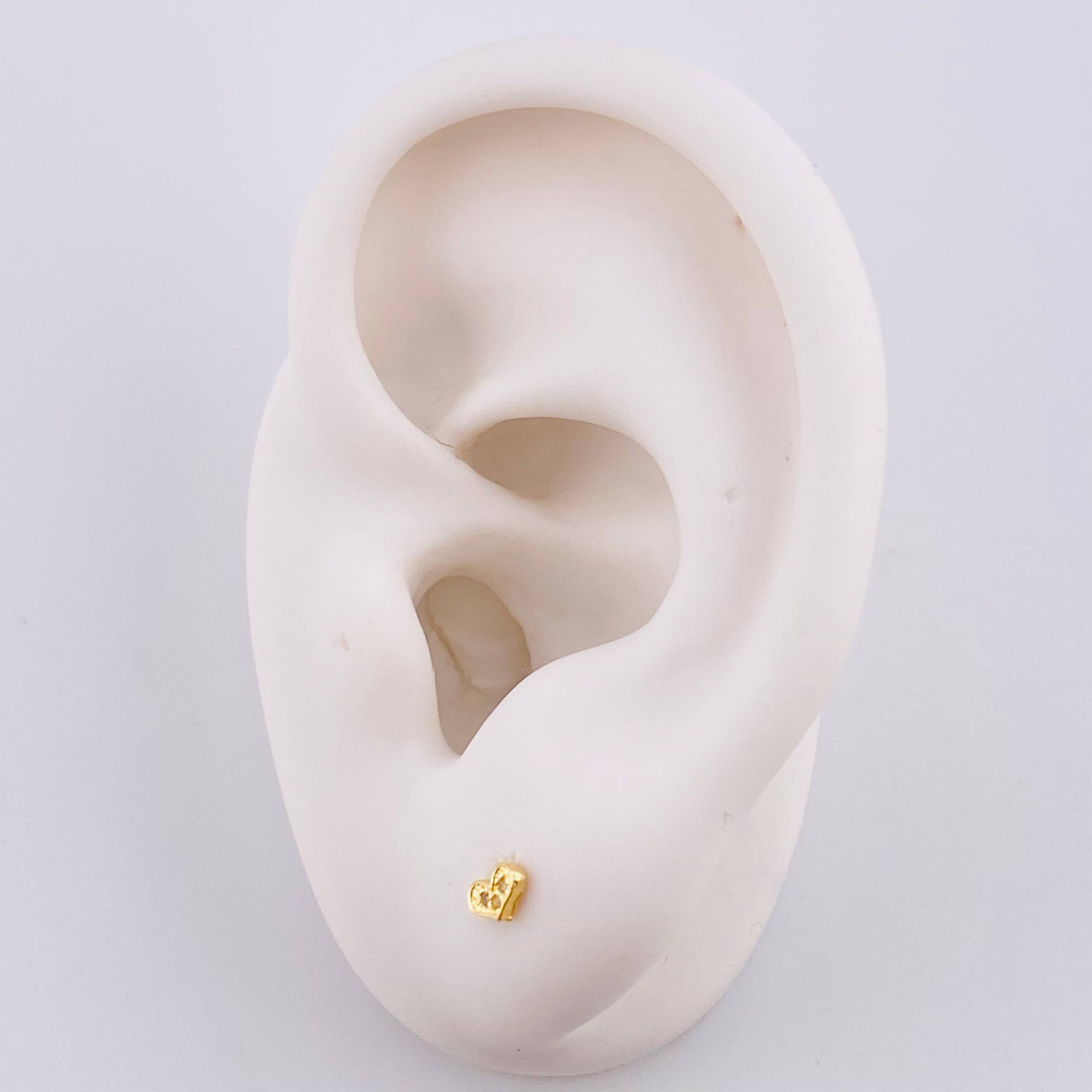 Topos Corazón 0.45g / in / 1.3mm Oro Amarillo 18K
