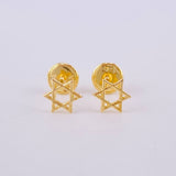 Topos Estrella De David Silueta 0.5g / in / 7mm Oro Amarillo 18K