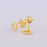 Topos Estrella De David Silueta 0.5g / in / 7mm Oro Amarillo 18K