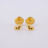 Stud Earrings Heart 0.45g / in / 4.4mm Yellow Gold 18K