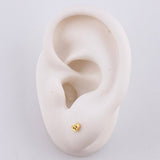 Stud Earrings Heart 0.45g / in / 4.4mm Yellow Gold 18K