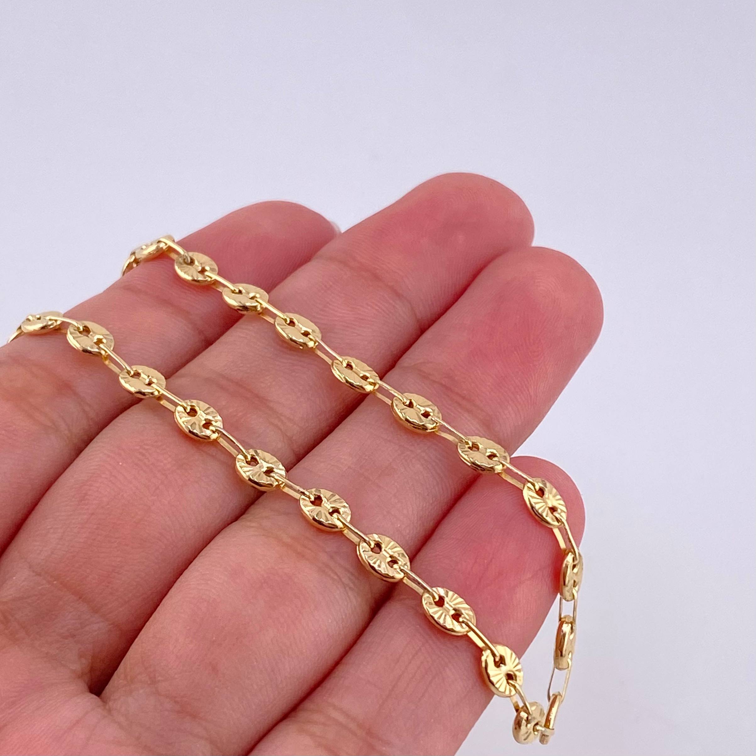 Pulso GC Diamantado 2.65g / 7 3/4 in / 2.4mm Oro Amarillo 18K
