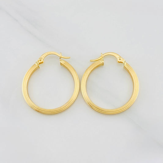 Hoop Earrings Andy 1.65g / 1 in Yellow Gold 18K