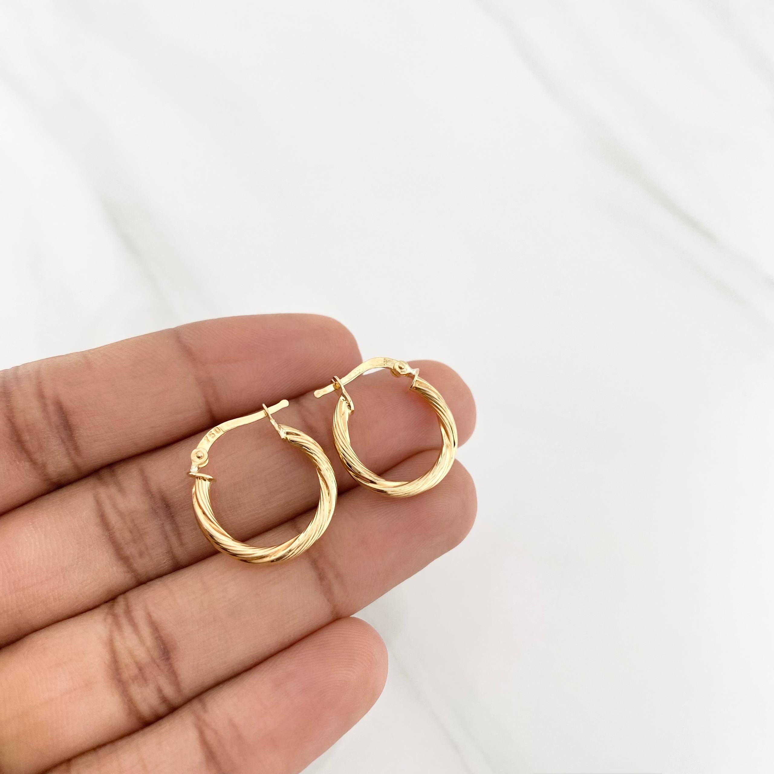 Candongas Mary 1.8g / 3/4 in Oro Amarillo 18K