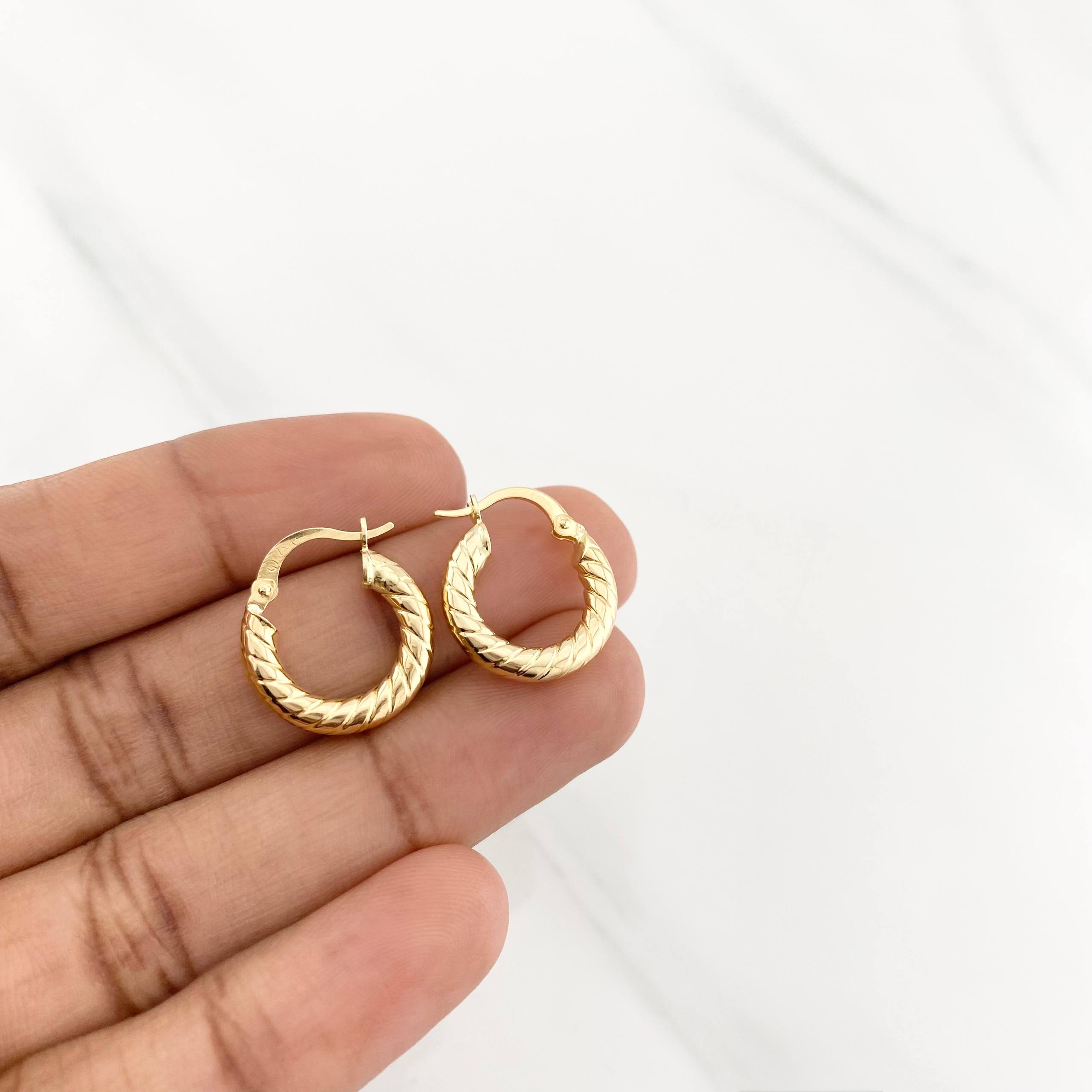 Candongas Niky 1.9g / 3/4 in Oro Amarillo 18K
