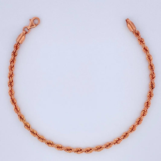 Pulso Lazo 2.8gr / 7 1/2 in / 3mm Oro Rosa +3 18K &