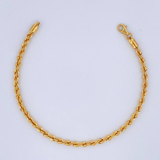 Pulso Lazo 2.9gr / 7 1/2 in / 2.8mm Oro Amarillo +3 18K &