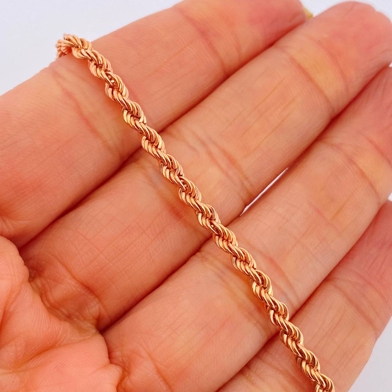Pulso Lazo 2.8gr / 7 1/2 in / 3mm Oro Rosa +3 18K &