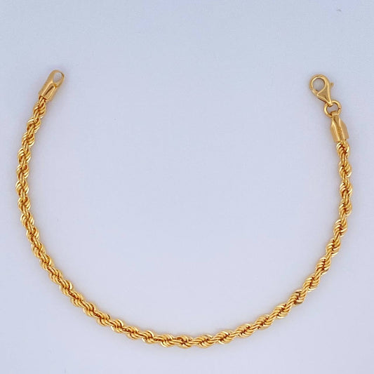 Pulso Lazo 2.7gr / 6 3/4 in / 2.8mm Oro Amarillo +3 18K &