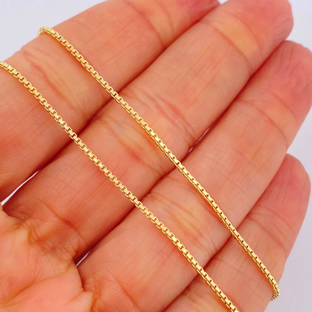 Cadena Veneciana 3.5gr / 17 3/4 in / 1.2mm Oro Amarillo +3 18K &