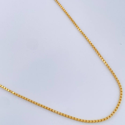Cadena Veneciana 3.6gr / 17 3/4 in / 1mm Oro Amarillo +3 18K &