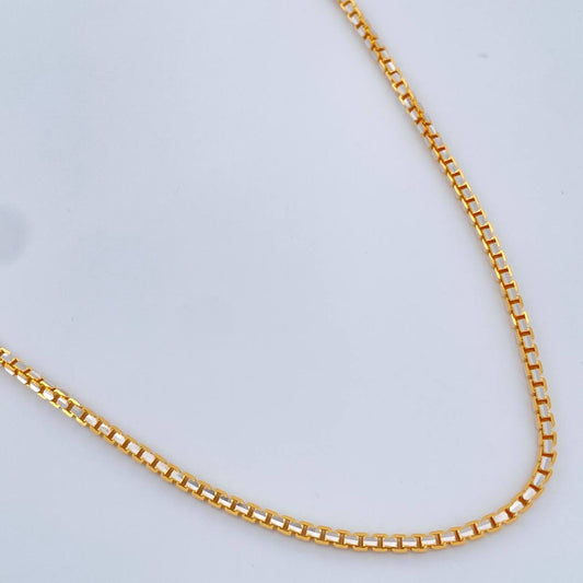 Cadena Veneciana 15.1gr / 23 1/2 in / 1.9mm Dos Oros Amarillo Blanco +3 18K &