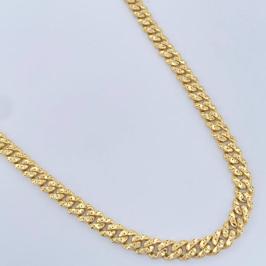 Cadena Cubano Monaco 19.65gr / 24 in / 4.7mm Oro Amarillo +4 18K &