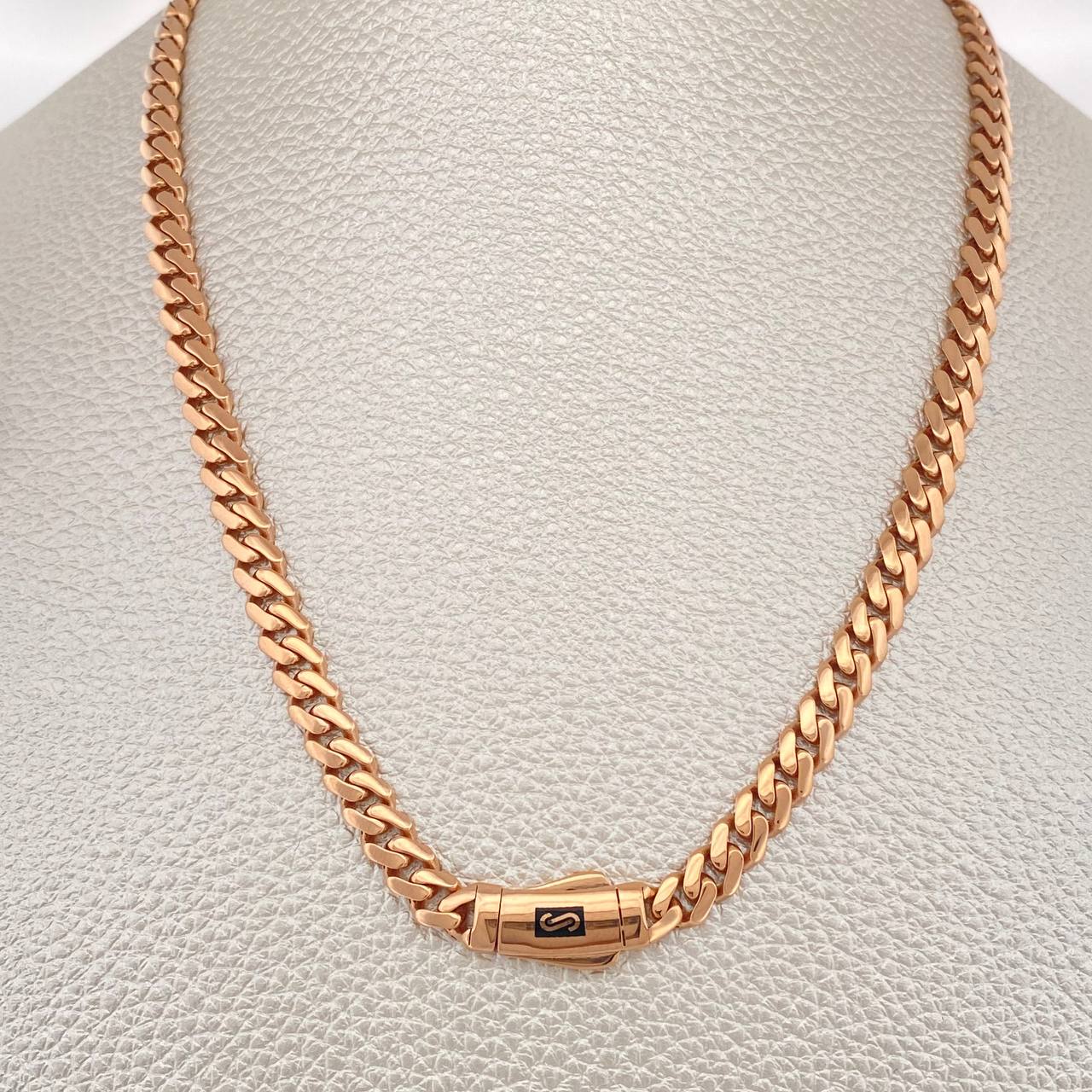 Cadena Cubano Monaco 19.05gr / 24 in / 4.8mm Oro Rosa +4 18K &