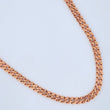 Cadena Cubano Monaco 19.25gr / 24 in / 4.85mm Dos Oros Blanco Rosa +4 18K &