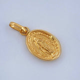 Dije Vigen Milagrosa 0.4gr / 1/2 in / Oro Amarillo 18K &